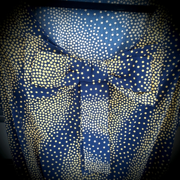 Speechless Navy & Gold Cap Sleeve Blouse - Picture 5 of 7